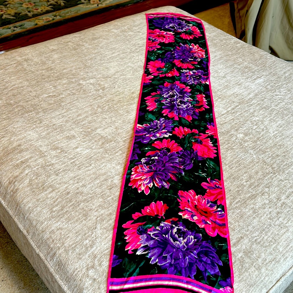 Vintage floral scarf or table runner